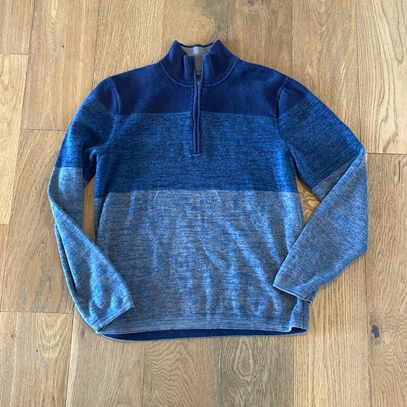 REI Other - REI Quarter Zip Sweater - Heather Blue Stripes - Small